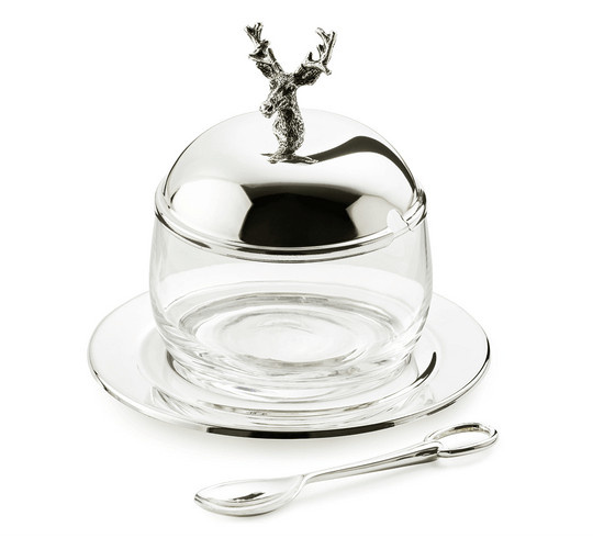 Marmeladenglas Hirsch von Edzard in Transparent und Silber - Bild 1