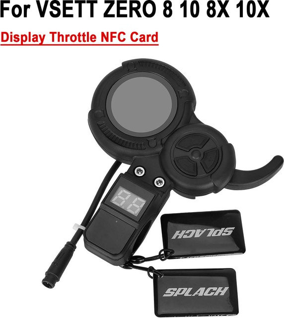 VSETT Elektroroller Display Trigger LED Accelerator Throttle mit NFC Karte in Schwarz für VSETT 8 8+ 9 9+ 10+ 11+ 8X 10X Z8PRO - Bild 1