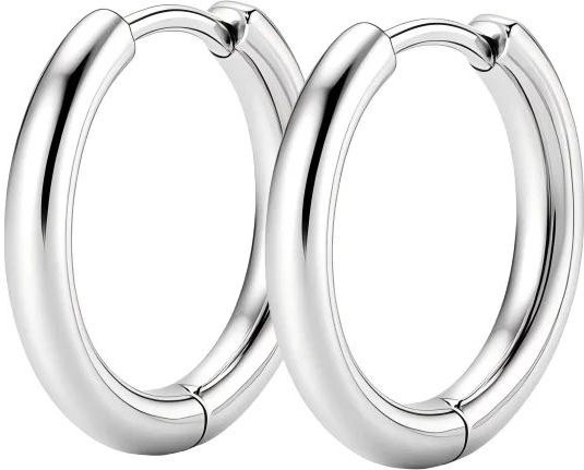 Huggie Creolen Edelstahl, Gold, 8mm, Damen - Bild 1
