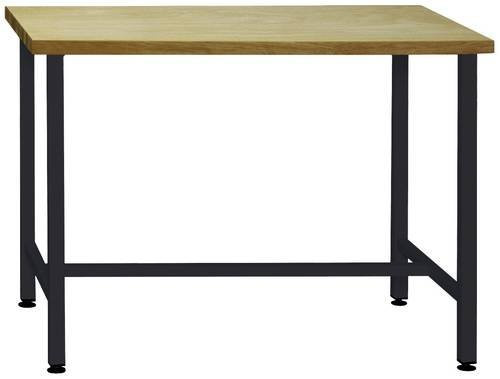 KS Tools Werkbank Schwarz aus Stahl und Holz, B: 120 cm, T: 50 cm, H: 84 cm - Bild 1
