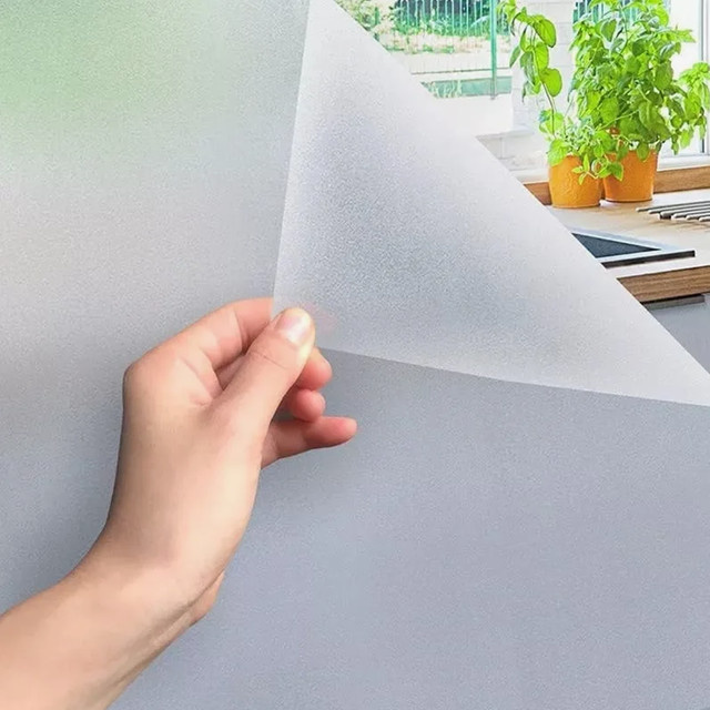 Wasserdichte und schmutzabweisende Sichtschutzfolie von ctzsoop in Weiß, elektrostatisch haftender mattierter PVC-Fensteraufkleber - Bild 1