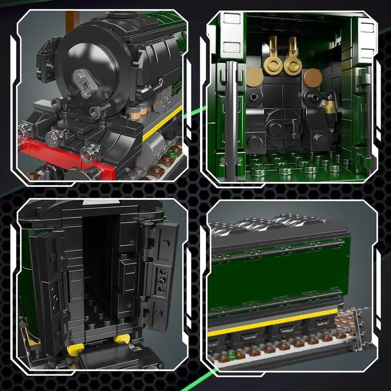 Linyi toy Eisenbahn Bausteinset farbenfroh - Bild 3
