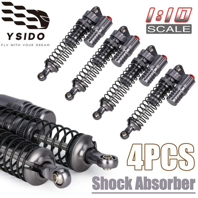 YSIDO RC Crawler Auto Upgrade-Teile, 4-teiliges Set, Aluminium Piggyback-Stoßdämpfer, L=93MM - Bild 1