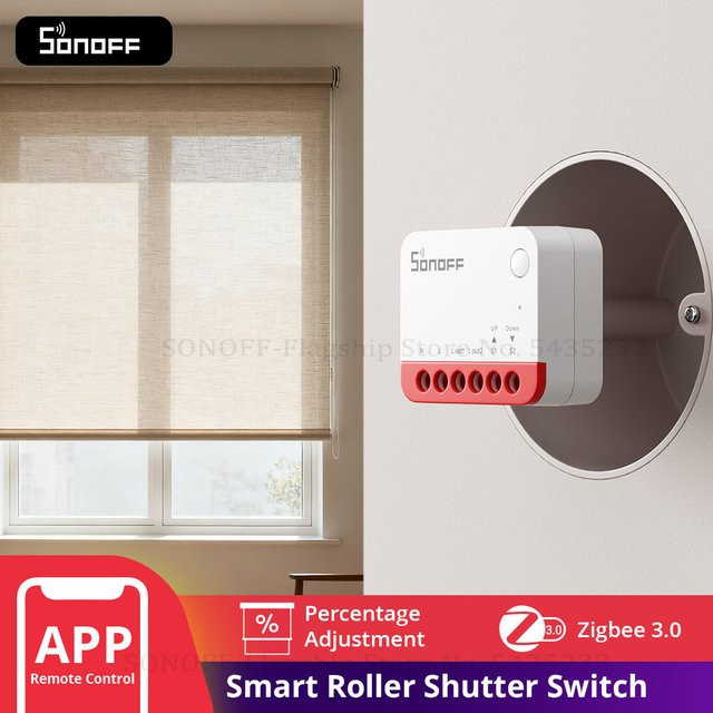 SONOFF MINI-ZBRBS Zigbee Smart Rolladen-Schalter zur Vorhangsteuerung in Weiß mit EWeLink Unterstützung und lokaler Szenen-Signalverstärkung - Bild 1
