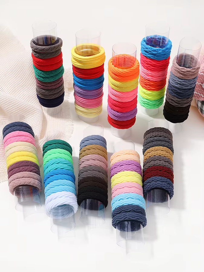 12er Set Elastische Haarbänder und Scrunchies, Damen und Mädchen - Bild 5