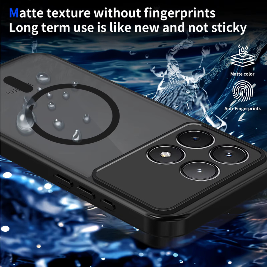 Stoßfeste Xiaomi Phone Case Hülle für POCO X8 Pro, X8 Pro Max, F8 Pro und F8 Ultra in Schwarz mit mattem TPU-Rahmen und Unterstützung für kabelloses Laden - Bild 6