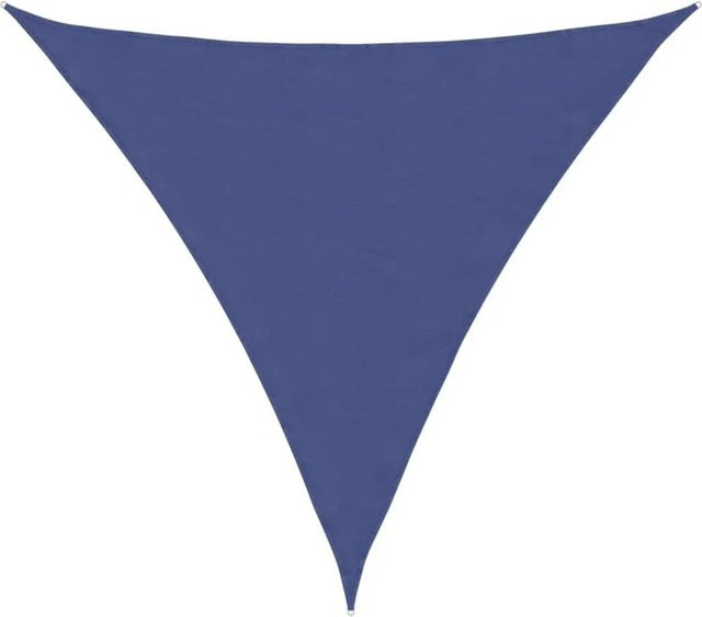 Furnicato Sonnensegel aus PU-beschichtetem Oxford-Gewebe, dreieckig, Blau, B/T/H: 4 x 4 x 4 m - Bild 1