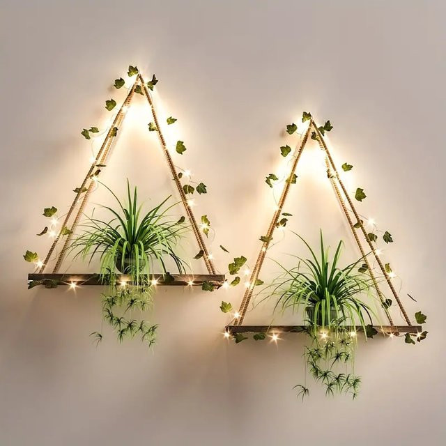 Peach Forest Ahornblatt Lichterkette mit warmweißen LED-Lichtern zur Dekoration von Schlafzimmer, Wand und Hof im Boho-Stil - Bild 1