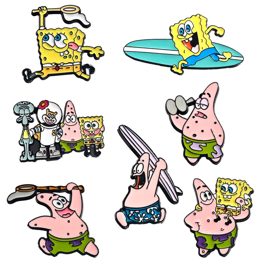 Bandai Pin-Set SpongeBob, Emaille, Metall, Bunt - Bild 3