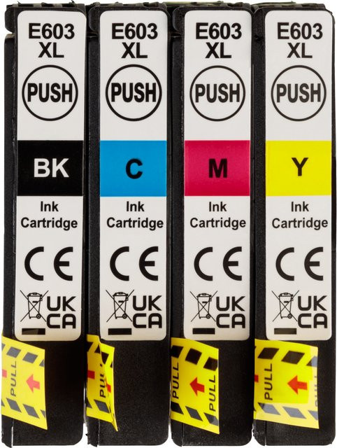 CRELANDO Druckerpatronen Multipack 603XL für Epson, Tintenpatronen Set in Schwarz, Gelb und Multicolor - Bild 1