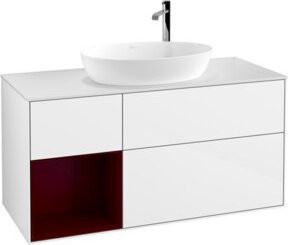 V&B Finion Waschtischunterschrank mit Wandbeleuchtung, Farbe: Weiß lackiert, Breite: 120 cm, Tiefe: 50,1 cm, Höhe: 50,1 cm - Bild 1