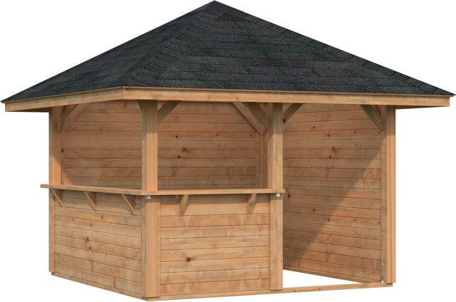 Palmako Holz-Pavillon Bianca Set aus Fichtenholz in Braun, B/T/H: 300 x 319 x 300 cm - Bild 1