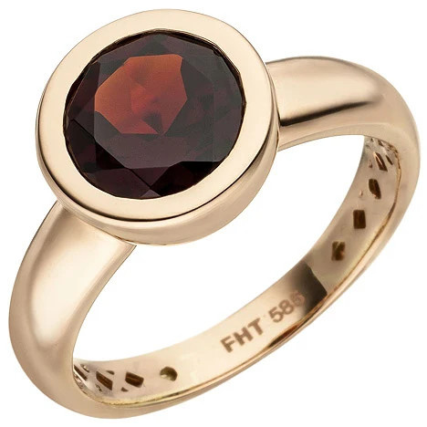 Colfem Ring 585 Rotgold, Granat, Damen, Größe 56 - Bild 1