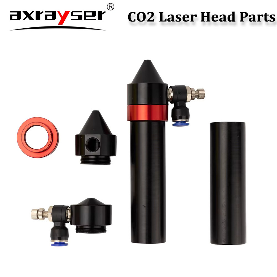 Axrayser CO2-Laserkopfteile Luftdüse mit Linsenrohr für CO2-Lasergravurmaschinen, Durchmesser 20 FL, Durchmesser 38,1/50,8/63,5/101,6 mm, Außendurchmesser 25 mm, Schwarz - Bild 4