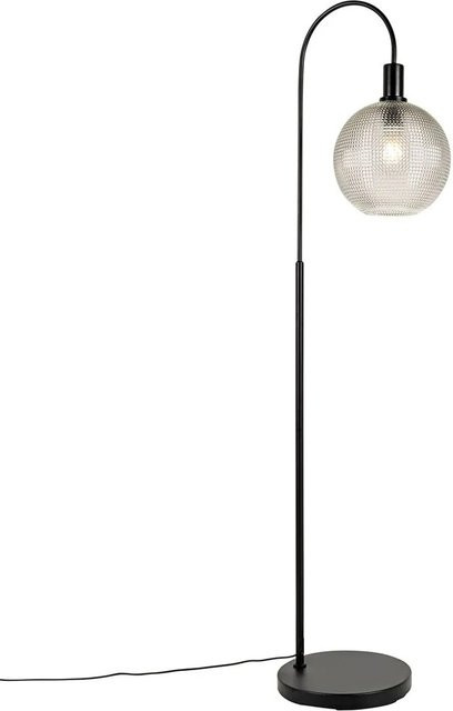 QAZQA Design Stehlampe Chico in Schwarz mit Rauchglas und dimmbarer E27 Leuchte - Bild 1