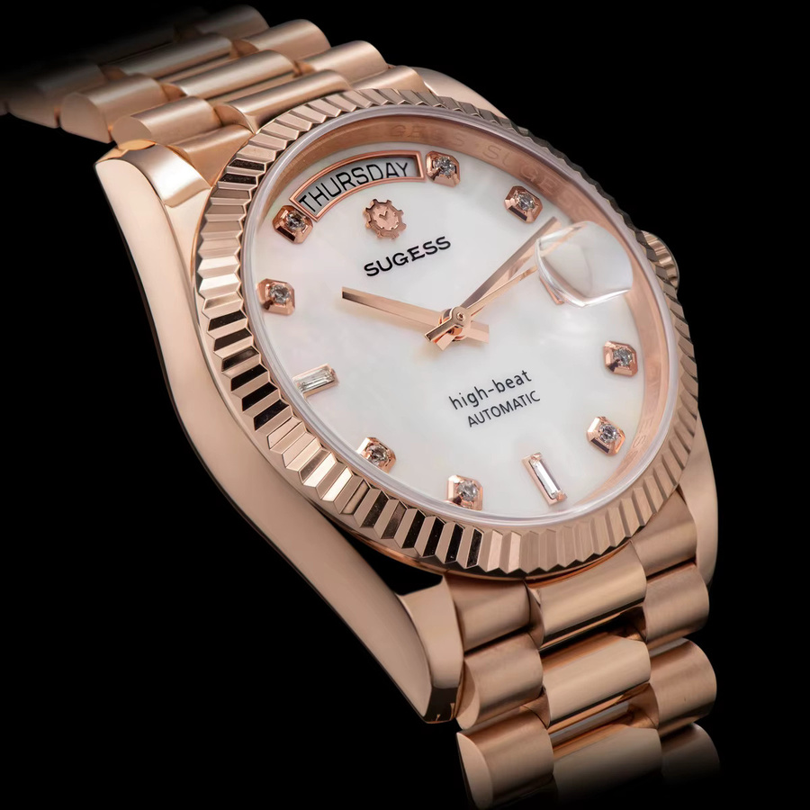 Sugess Armbanduhr Automatik, Roségold, Edelstahl, 36 mm, Herren - Bild 3