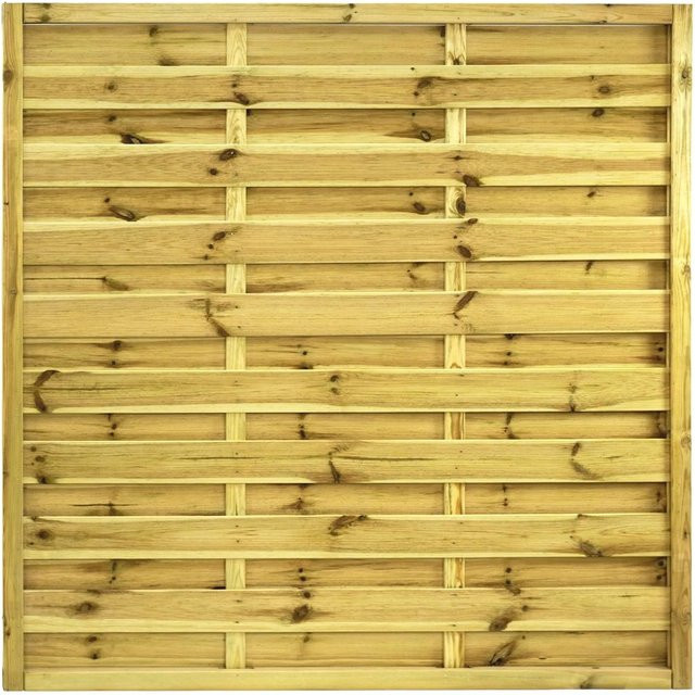 GartenLand Dichtzaun VARIO Gerade Holzzaun aus Kiefernholz, Farbe: Grün, B/H: 150 x 150 cm, kesseldruckimprägniert - Bild 1
