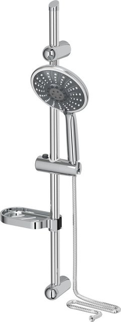 LIVARNO Multifunktionsbrause-Set mit Brausestange in Chrom und Silber mit Handbrause, Regendusche und Massagefunktion aus Edelstahl - Bild 1