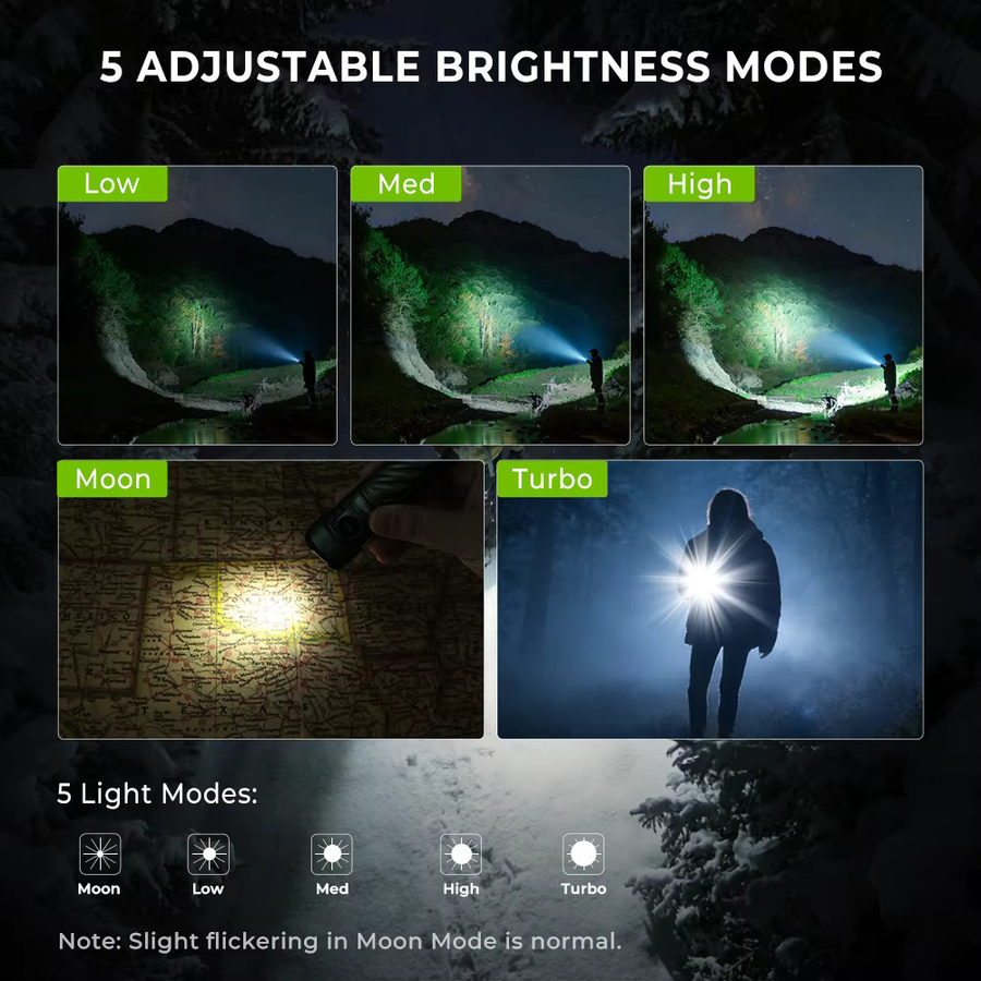 Wurkkos TS26 Professionelle Outdoor-Taschenlampe mit 3400 Lumen, RGB-Beleuchtung, IPX8 Wasserdichtigkeit, USB-C wiederaufladbar und magnetischer Endkappe - Bild 2