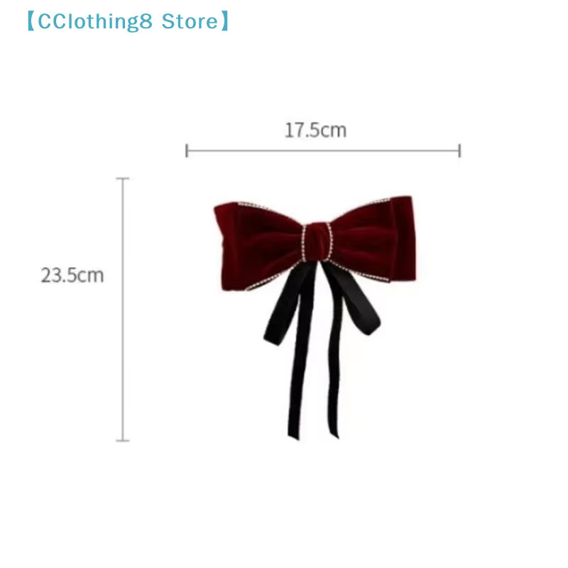 AliS8 Retro-Haarspange mit Strass und Samtschleife, Damen - Bild 5