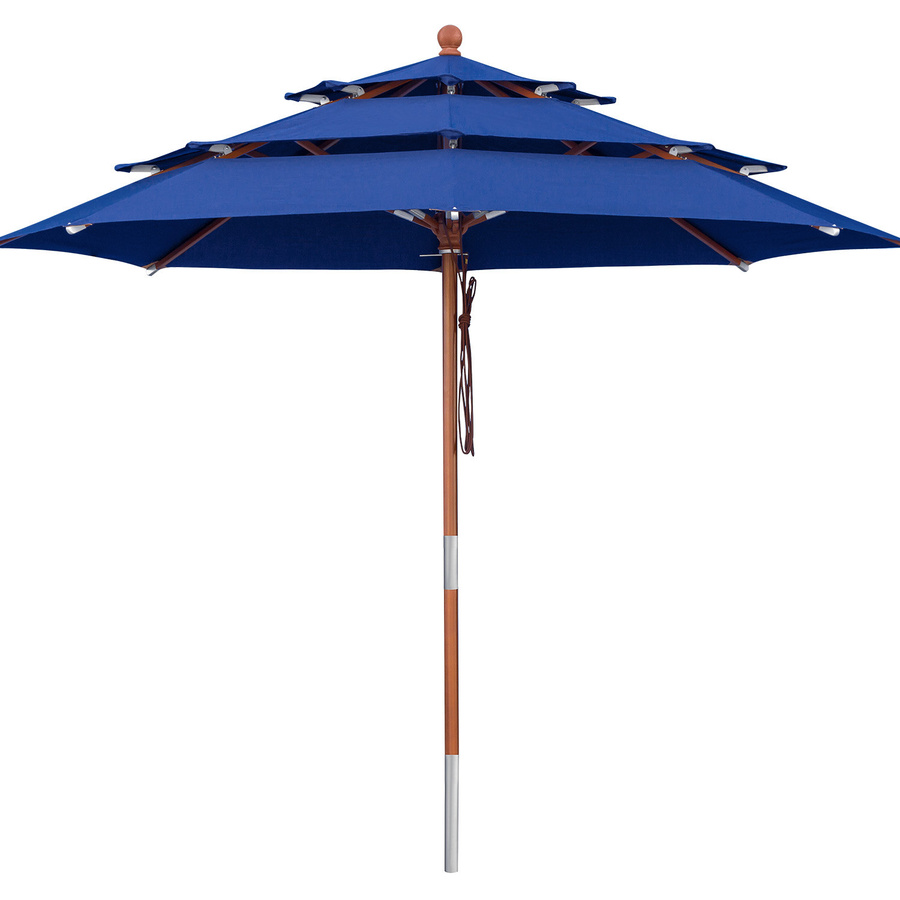 anndora Sonanndora Sonnenschirm Blaue Brise, 3,5 m rund, 3-lagig, Navy Blau, UV-Schutz UPF 50+ - Bild 1