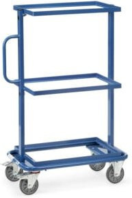 Fetra Beistellwagen 32900 mit offenem Rahmen in Blau, Tragkraft 200 kg und TPE-Reifen - Bild 1