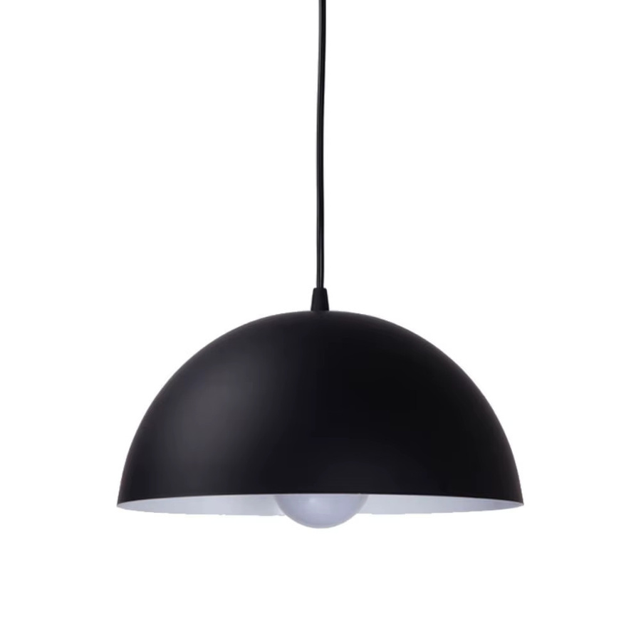 JOYINLED Pendelleuchte im Industriestil in Schwarz, LED-Hängelampe mit E27-Fassung und Halbkreis-Design, Durchmesser: 40 cm - Bild 4