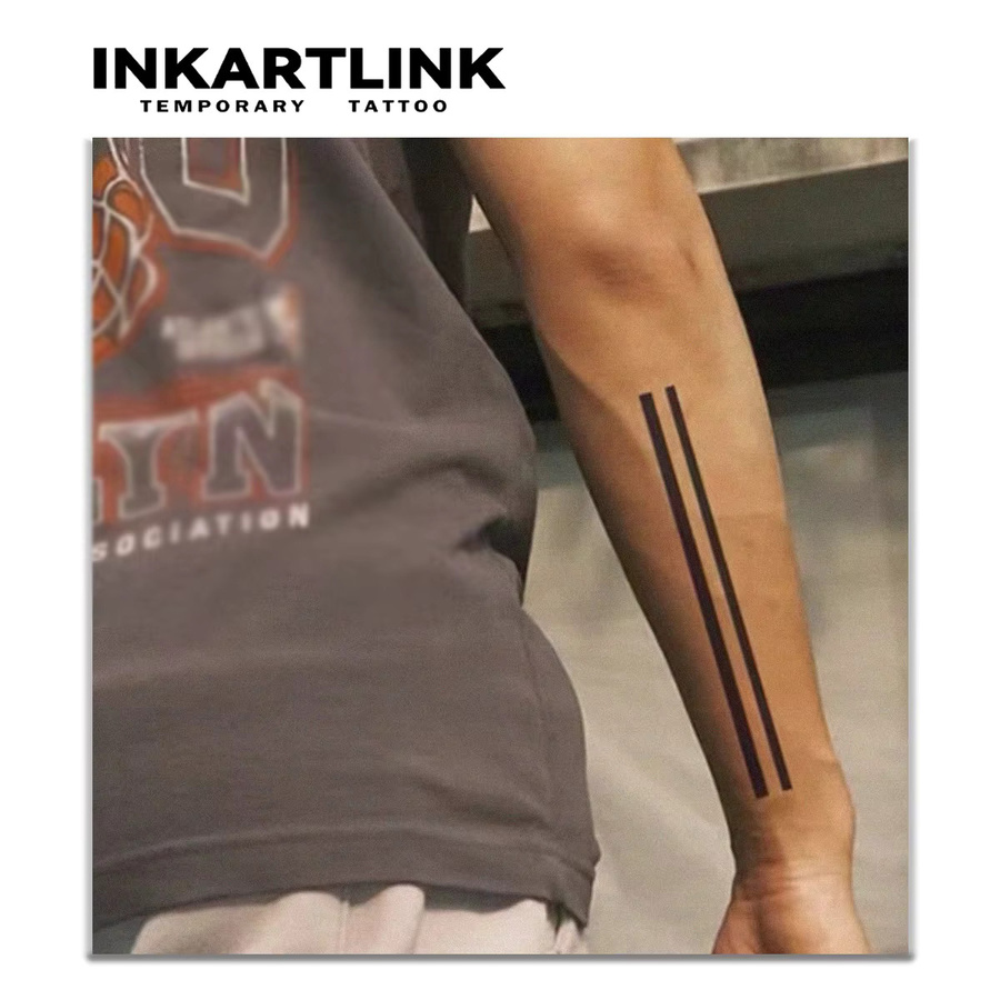 INKARTLINK Temporärer Tattoo-Aufkleber, Linienkunst, wasserfest - Bild 4