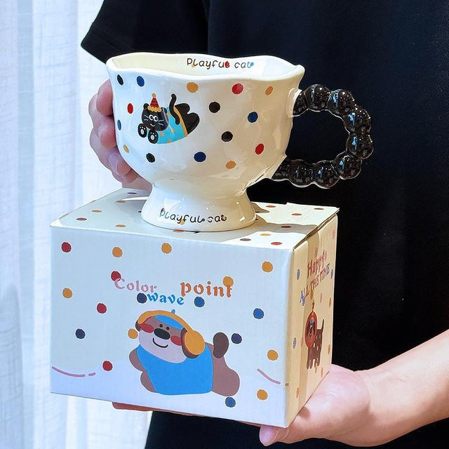 Keramiktassen im Paar mit Deckel von Yiran toy 1, 360 ml, verschiedene Farben - Bild 1