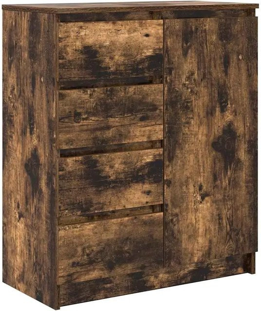 vidaXL Sideboard mit Schubladen aus Holzwerkstoff in Räuchereiche, Braun, B/T/H: 71 x 35 x 84 cm - Bild 1