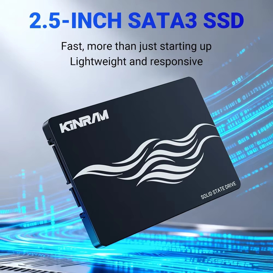 KinRam 2.5 Zoll SATA3 SSD Interne Solid-State-Laufwerke für PC und Laptop in Schwarz - Bild 2