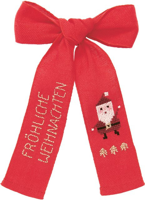 Rico Design Stickpackung Nikolaus mit Schleife in Rot - Bild 1