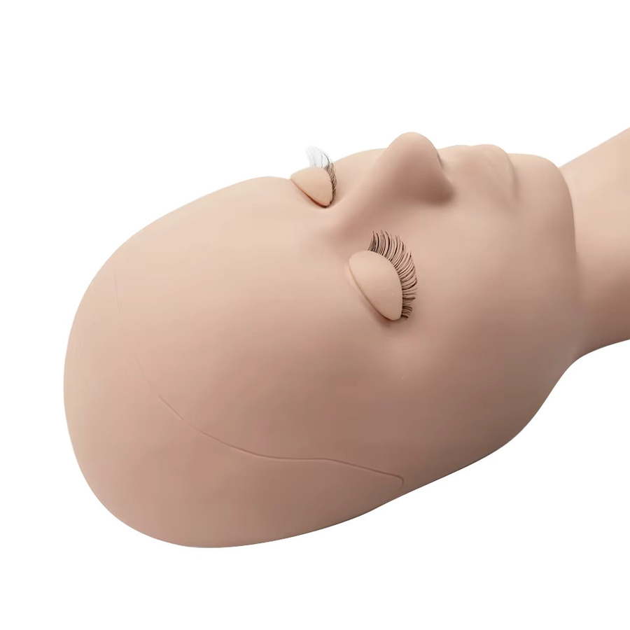 lashprofessor Silikon Trainingskopf mit abnehmbaren Augen für Wimpern Extensions und Make-up - Bild 2