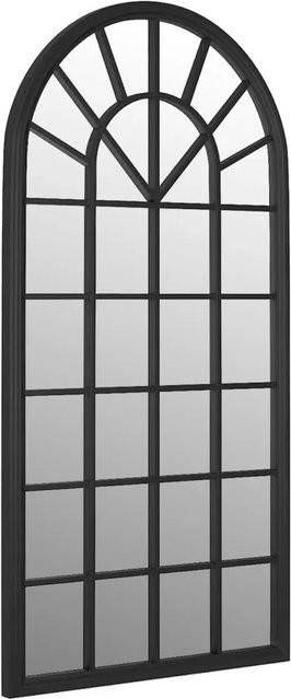 vidaXL Gartenspiegel in Schwarz aus Metall und Glas im Antik-Stil, Breite: 90 cm, Höhe: 45 cm - Bild 1