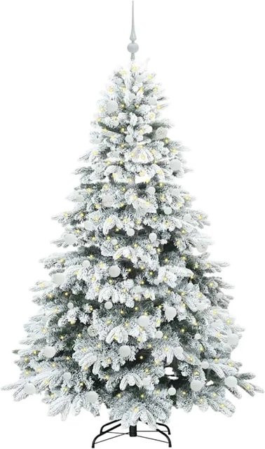 vidaXL Künstlicher Weihnachtsbaum in Grün mit 300 warmweißen LEDs, Höhe: 180 cm, aus PE und PVC - Bild 1