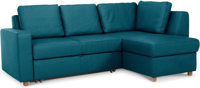 Polsterecke SLEEP in Grau und Weiß mit Schlaffunktion und Ausziehschublade, L-Form, Modern Design - Bild 1