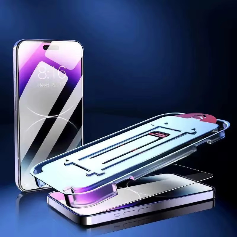 5 Stück Anti-Blue-Ray Schutzfolien aus gehärtetem Glas für Apple iPhone 17 16 15 14 13 12 11 Pro Max XS in Transparent - Bild 2