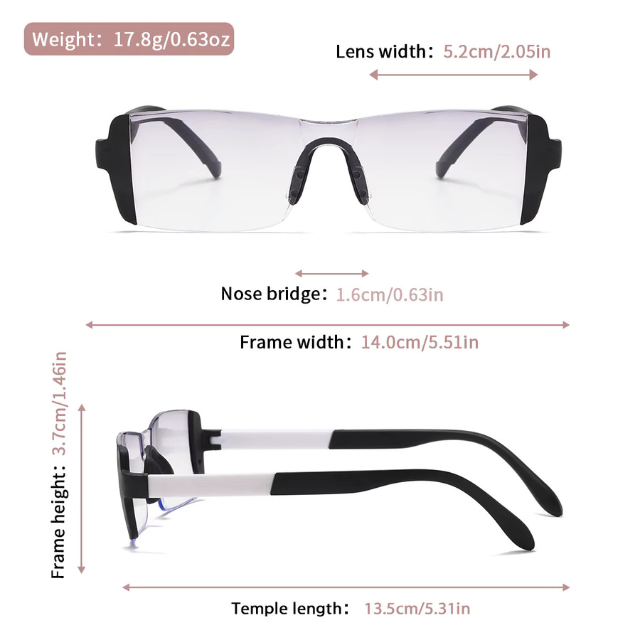 WEIPO Progressive Bifokal-Lesebrille, Unisex, rectangular, black, plastic - Bild 2