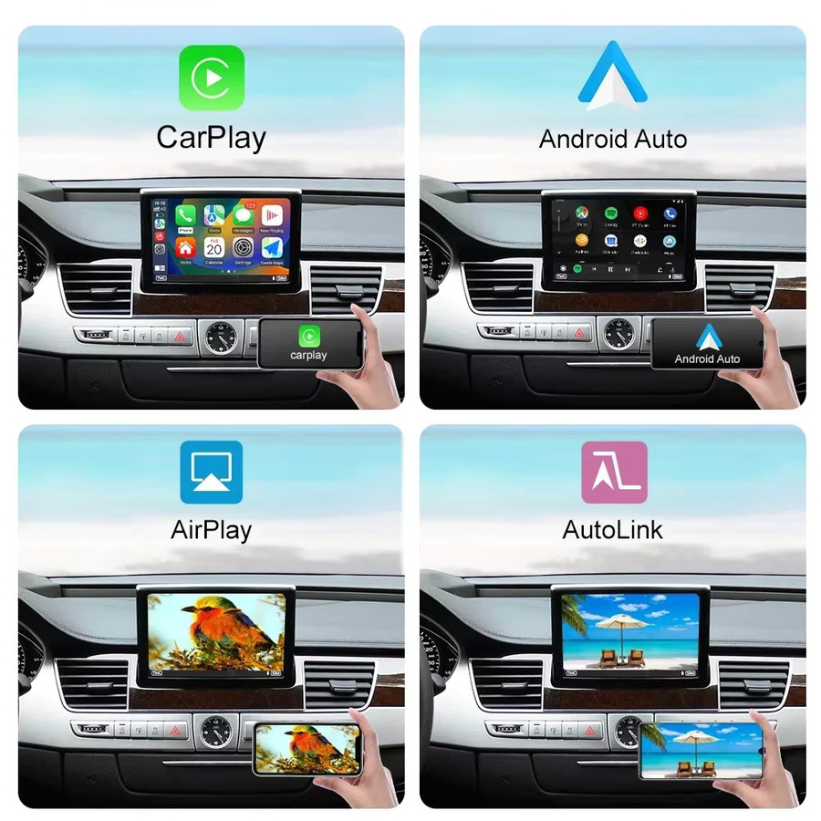 AUTOABC Wireless Android Auto und CarPlay Schnittstelle für Audi A8 2011–2017 in Schwarz mit Mirror Link und AirPlay - Bild 5
