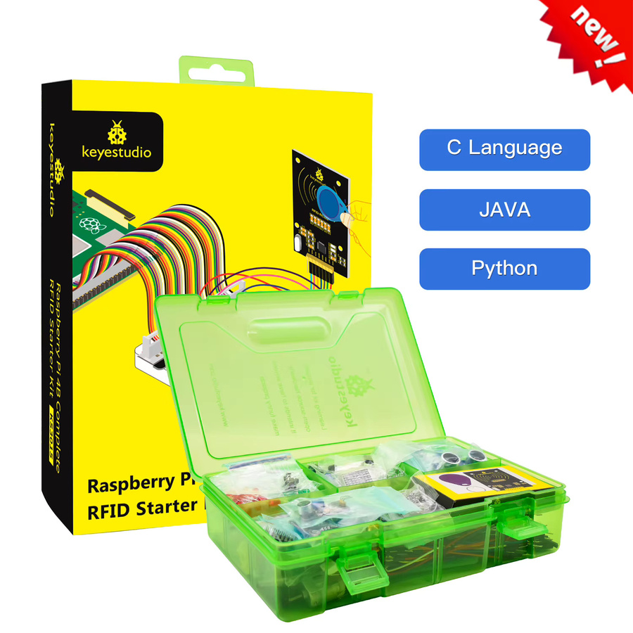 Keyestudio RFID-Starterkit für Raspberry Pi 4B mit über 40 Projekten zur Programmierung in C, Java und Python, Multicolor - Bild 4