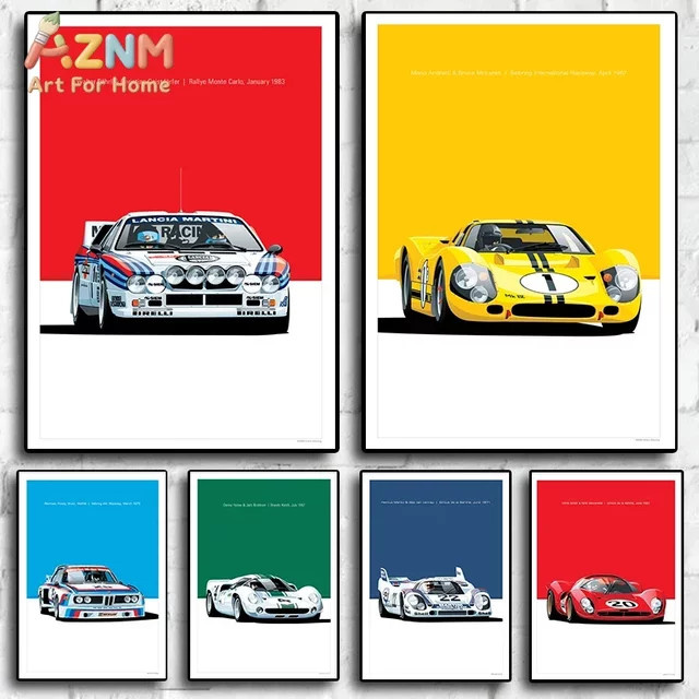 Rastar Retro Racing GTR Wandkunst HD-Leinwanddruck als dekoratives Poster in Multicolour - Bild 1