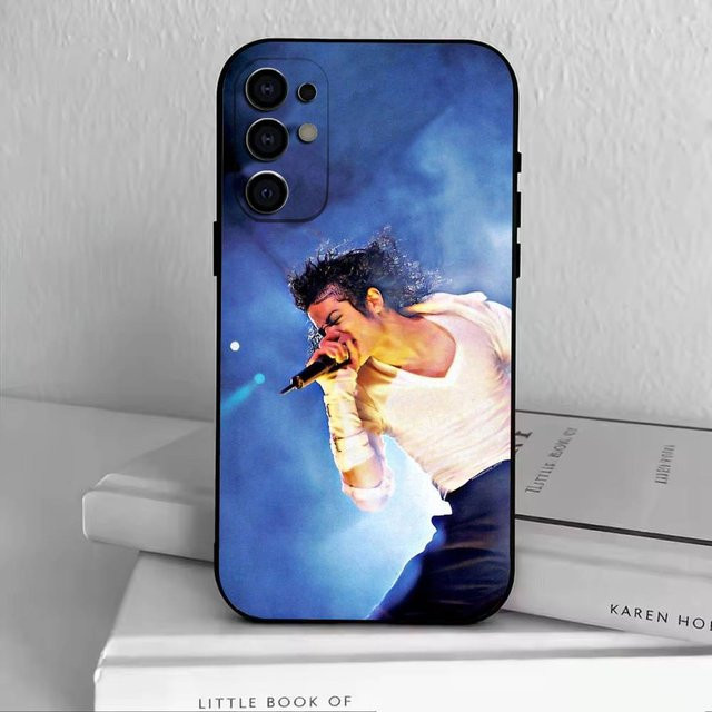 MJ-Michael Jackson Handyhülle aus schwarzem Silikon für Samsung Galaxy S21, S22, S23, S24, S25, S30 (Ultra, Plus, FE, Lite) - Bild 1