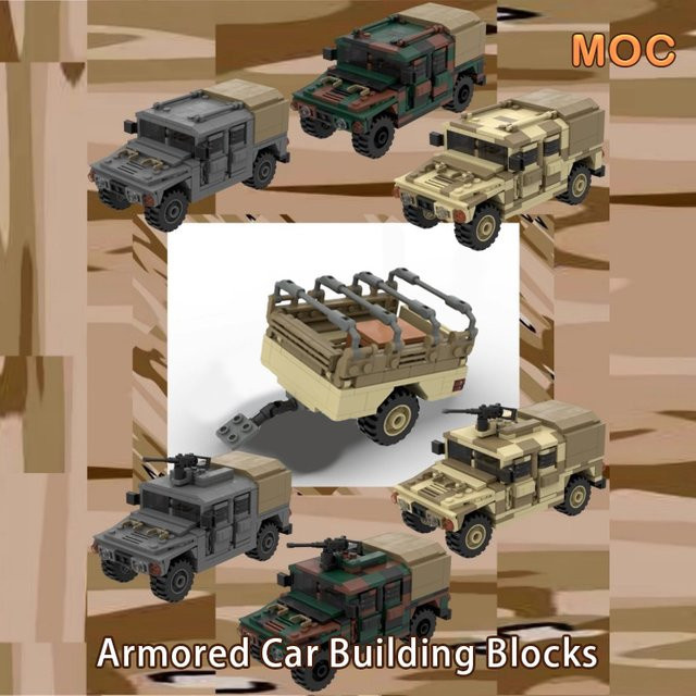 wishiot Gepanzerte Auto Bausteine Sets, Militär Serie, Fahrzeuge - Bild 1