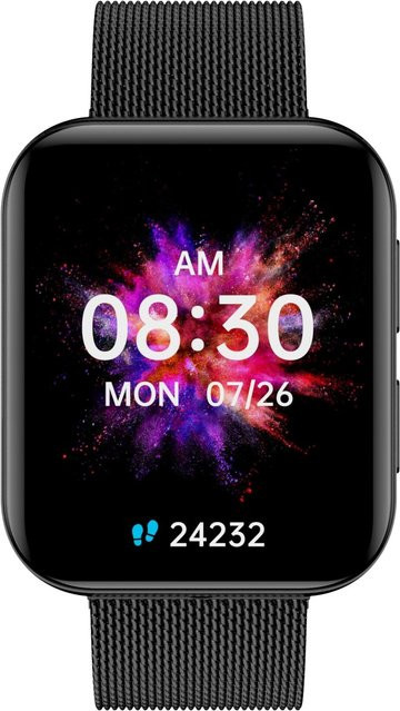 Garett Smartwatch GRC Maxx mit 1,78 Zoll Amoled HD Display, Anruf- und SMS-Funktion, wasserdicht nach IP68, Schwarz - Bild 1