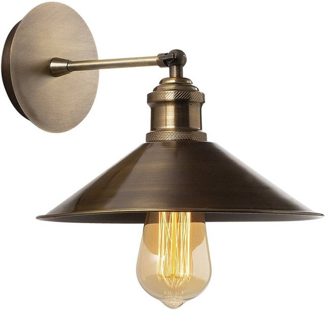 Opviq Wandleuchte Berceste aus Eisen in Bronze, Vintage Design, E27, B/H/T: 24 x 20 x 24 cm - Bild 1