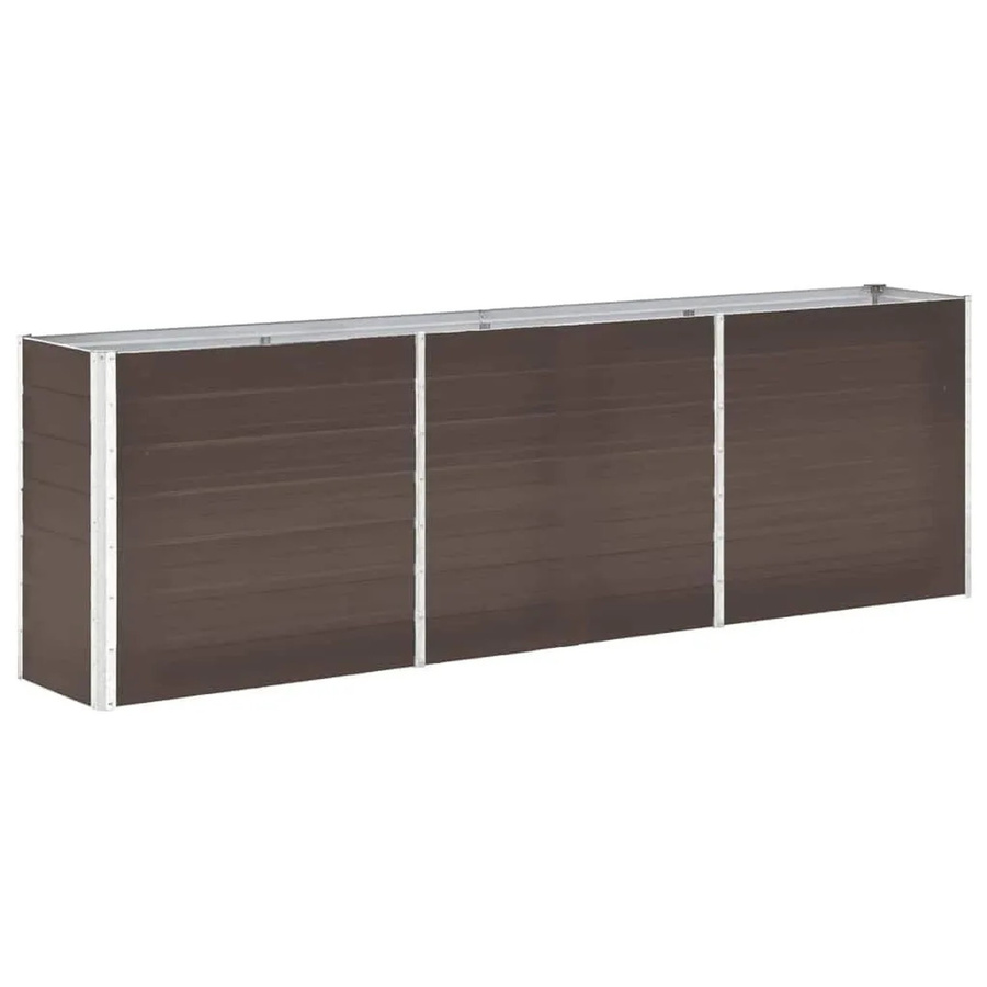 DELUKE Hochbeet OSKAR aus verzinktem Stahl in Braun, B/T/H: 240 x 40 x 77 cm - Bild 2