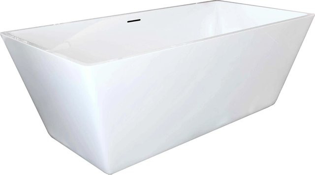 AICA Freistehende Badewanne aus Acryl in Weiß, Rechteckig, B/T: 170 x 80 cm - Bild 1