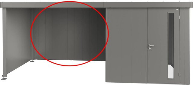 Biohort Rückwand Neo für Gerätehaus in Quarzgrau-Metallic, Breite: 299 cm, Tiefe: 4,3 cm - Bild 1