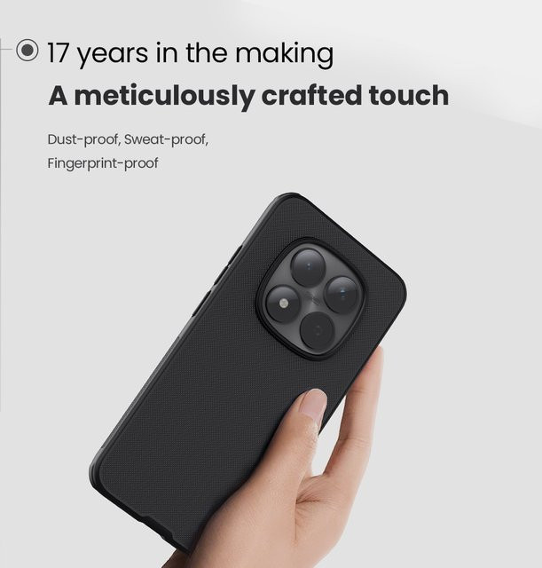 Nillkin Super Frosted Shield Pro Schutzhülle für Xiaomi Redmi Note 15 Pro 5G aus TPU und PC in Schwarz und Transparent - Bild 1
