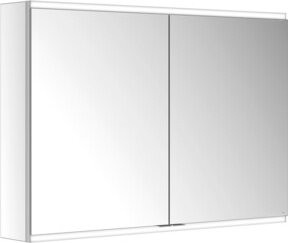 Keuco Spiegelschrank Royal Modular 2.0 mit 2 Drehtüren aus Kristall-Doppelspiegeln, LED-Beleuchtung und Sensor-Schalter, B/H/T: 105,0 x 70,0 x 16,0 cm, Farbe: Silber/Weiß - Bild 1